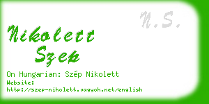 nikolett szep business card