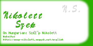 nikolett szep business card